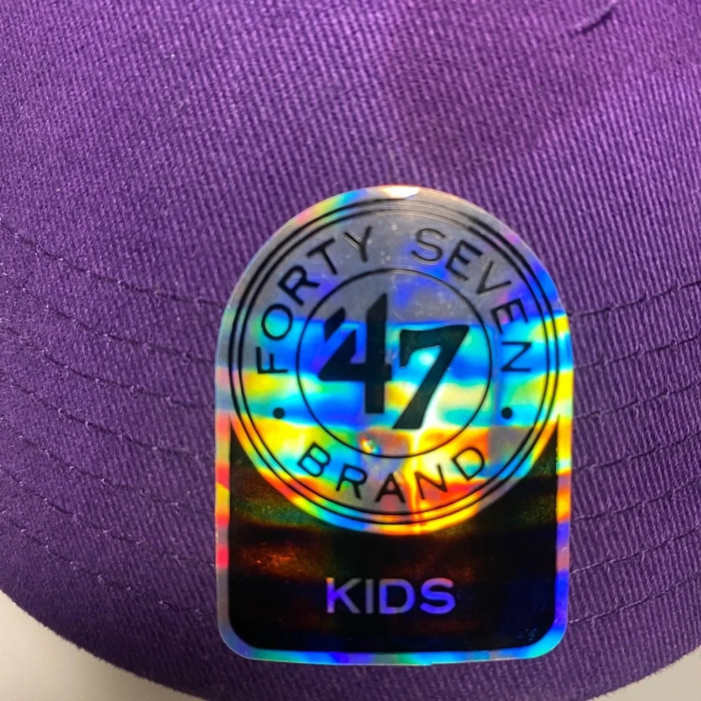 Baltimore Ravens NFL Team Apparel 47 Brand Embroidered Logo Purple Kids  Cap O/S
